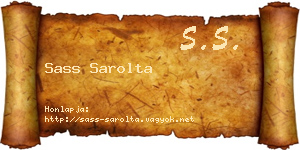 Sass Sarolta névjegykártya