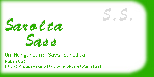 sarolta sass business card